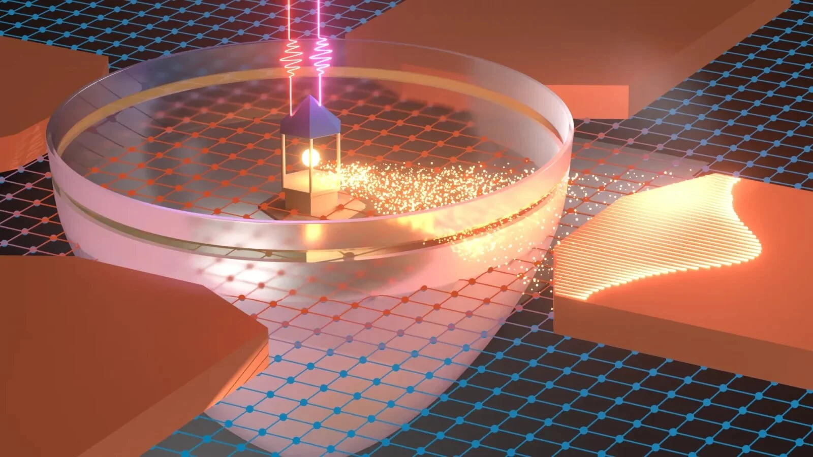 VIDEO Descoperirea care ar putea rescrie tehnologiile viitorului: Un 'far' experimental ghidează fluxul de electroni exclusiv cu ajutorul luminii