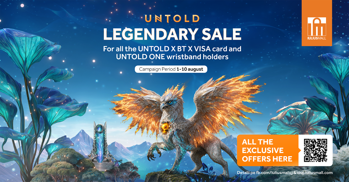 Reduceri de până la 60% la Iulius Mall Cluj! Legendary Sale îi așteaptă pe festivalierii UNTOLD