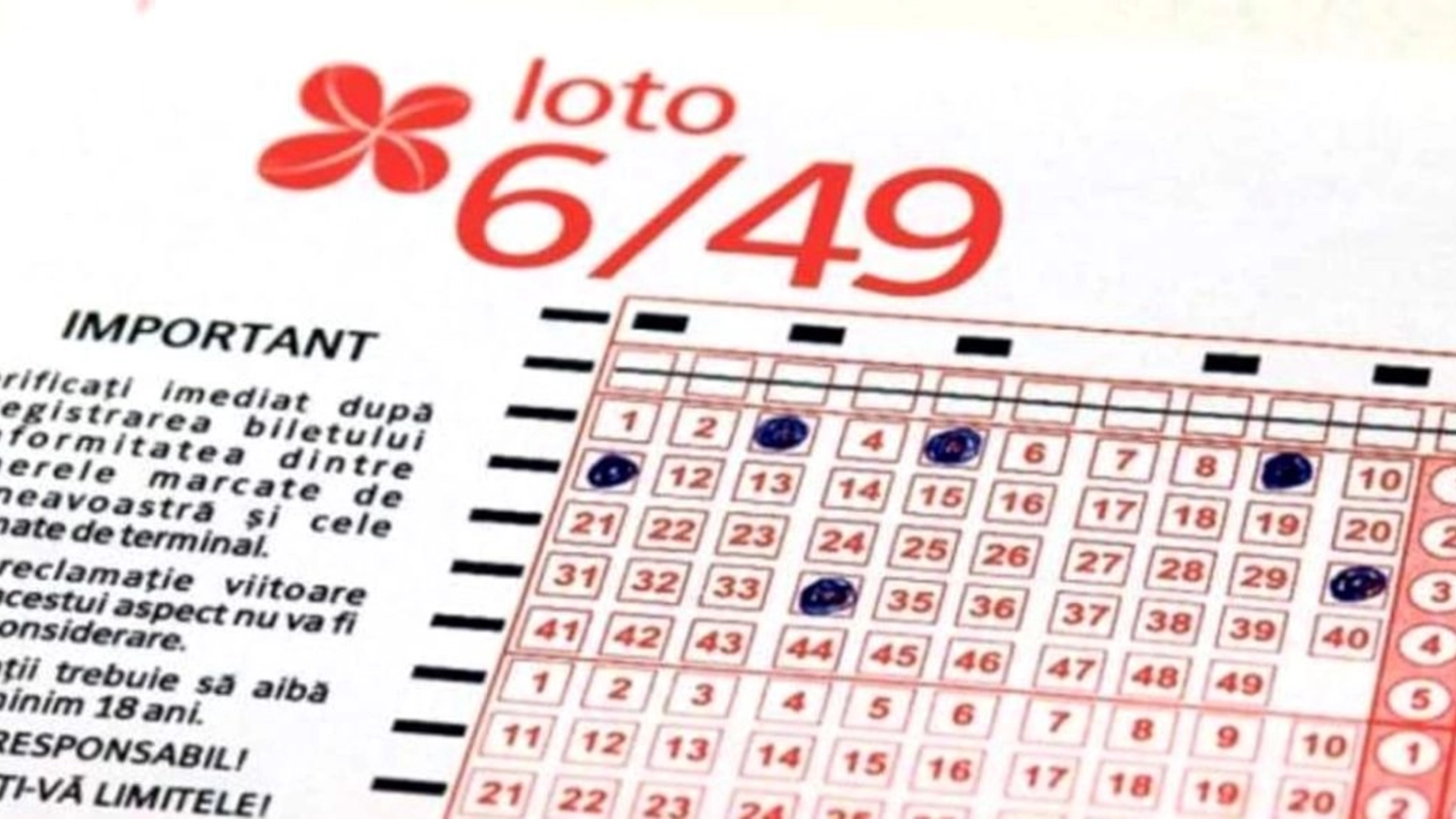 Report uriaș la 6 din 49. Ce alte premiii mai pune la bătaie, duminică, Loteria Română