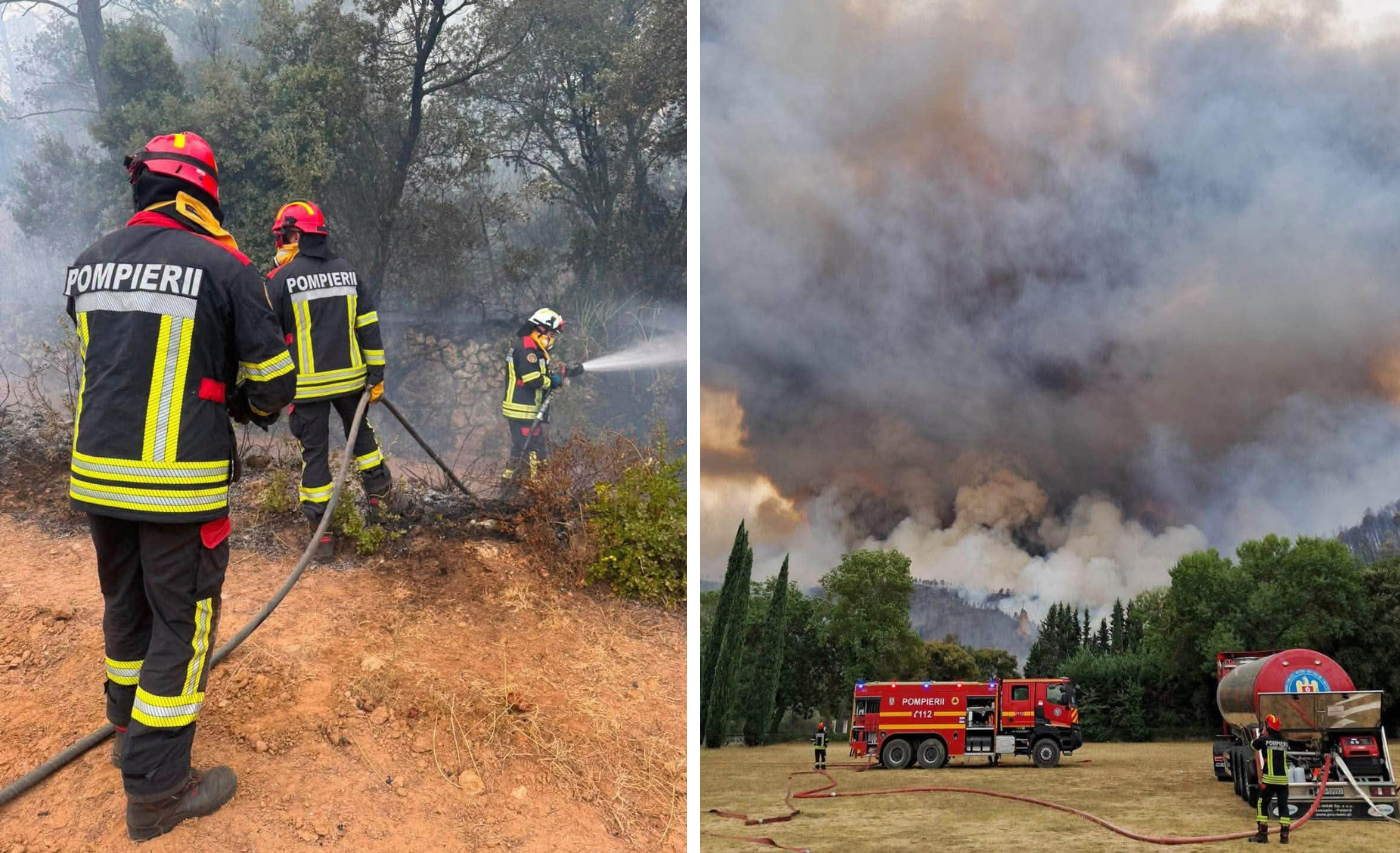 S-au întors acasă în Cluj după ce au înfruntat infernul din Franța: Opt pompieri clujeni au luptat două săptămâni cu incendiile, în cele mai grele condiții
