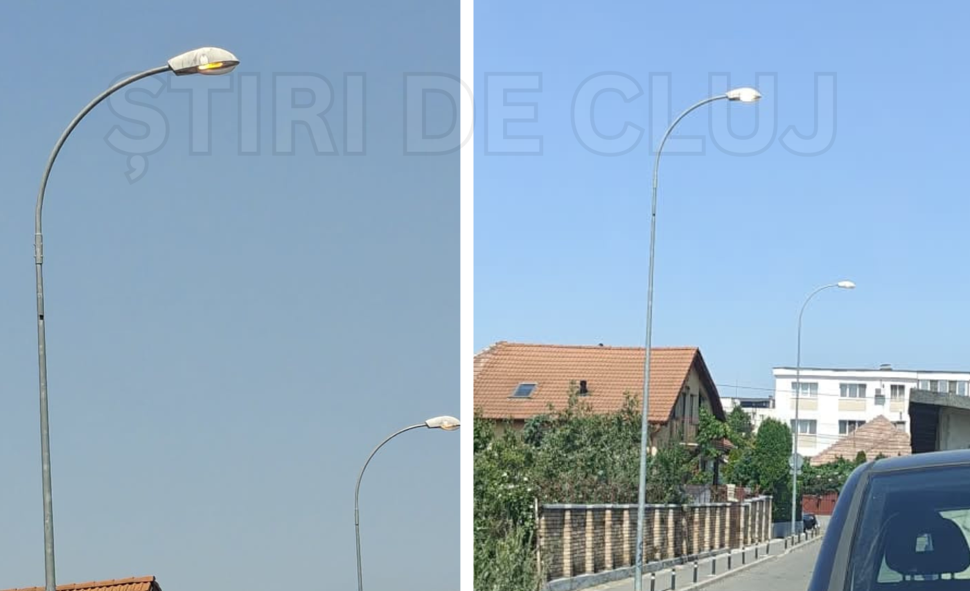 Economie a la Cluj în plină criză energetică! Lumina de pe stâlpi ardea la prânz, deși afară era soare puternic: „Este o situație greu de înțeles”