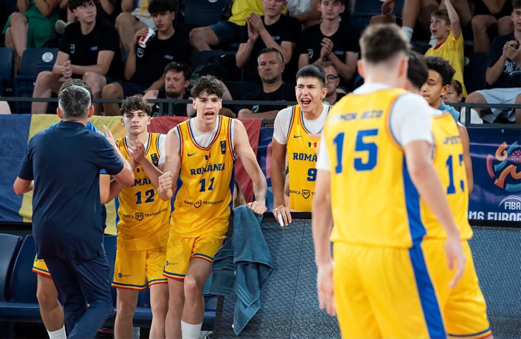 Victorie spectaculoasă a României: 75-73 în fața Serbiei la Europenele U16 la baschet