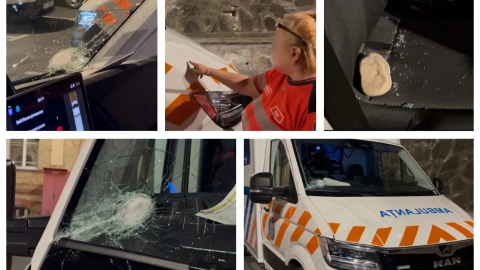 VIDEO Ambulanță atacată cu topoarele în Cluj: „Șansa noastră știți care a fost? Că au proști, altfel ne omorau”
