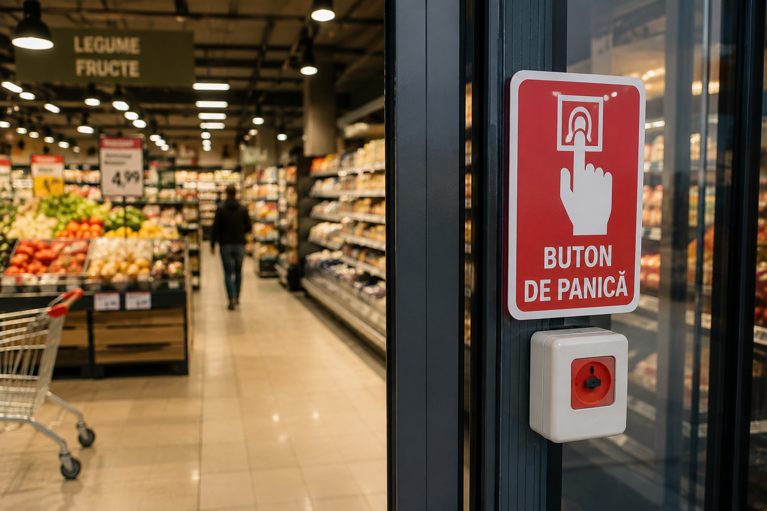 Ce a spaimă a tras o tânără într-un supermarket din Cluj: „A forțat ușa și a încercat să intre. Casiera a apăsat butonul de panică. Eu am sunat la 112”