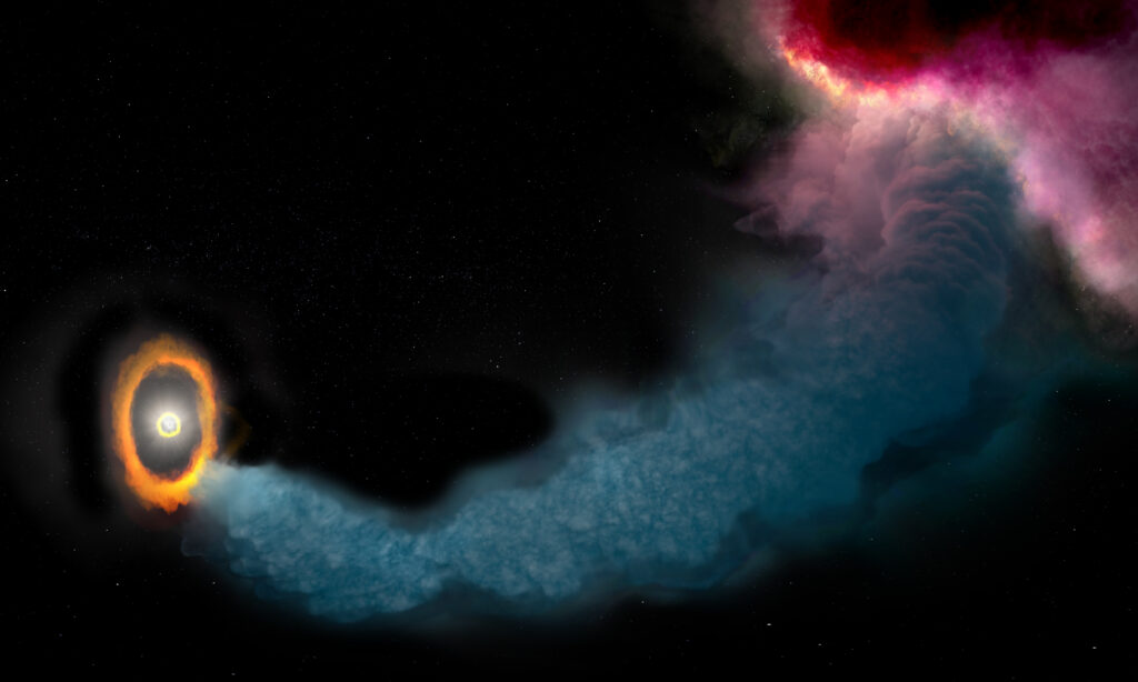 Un „fluviu” de gaz cosmic a determinat planetele din constelația Orion să intre pe orbite înclinate