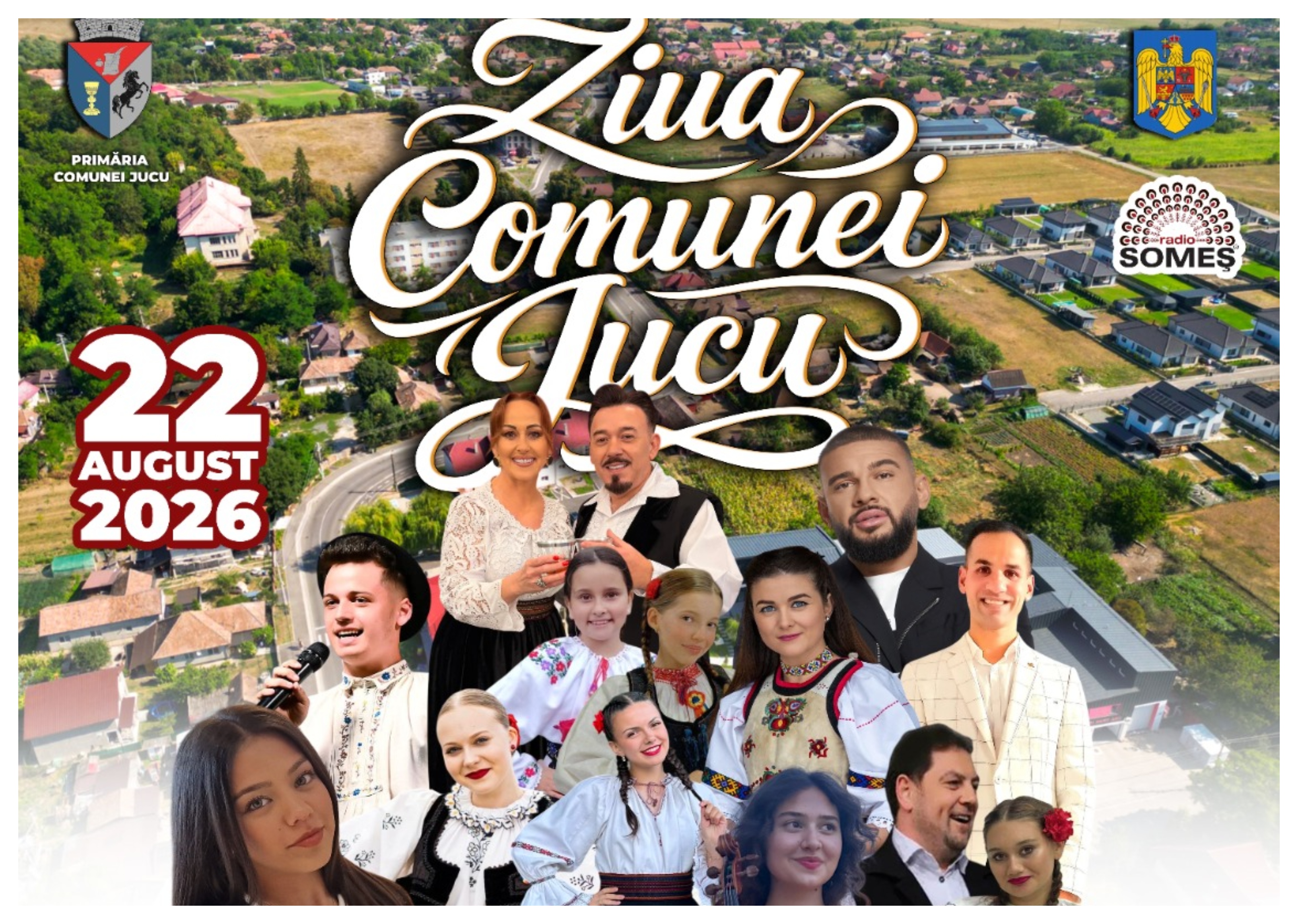 Petrecere mare la Jucu! Artiști și ansambluri folclorice, pe scenă la „Ziua Comunei”