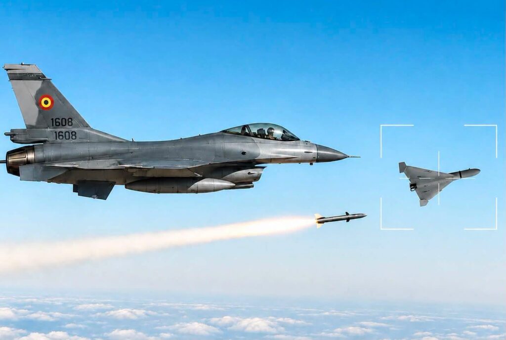 Șapte incidente cu drone în mai puțin de o lună după doborârea primei drone de către un F-16 românesc deasupra unei zone nelocuite din Padina / Aproximativ 30 de drone au pătruns în spațiul aerian românesc de la începutul invaziei ruse în Ucraina în februarie 2022