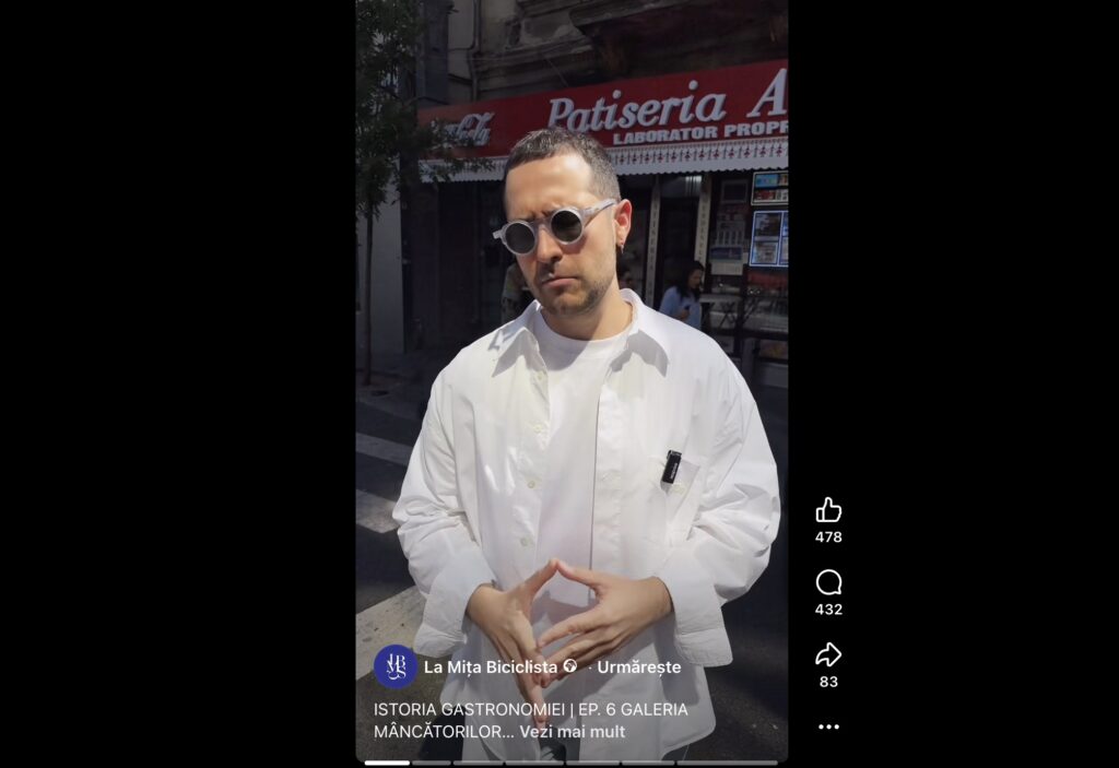 ”Je suis merdenea”. Val de ironii si revoltă pe rețele după ce o reclamă la restaurantul Mița Biciclista i-a atacat direct pe clienții patiseriei vechi de la Piata Amzei