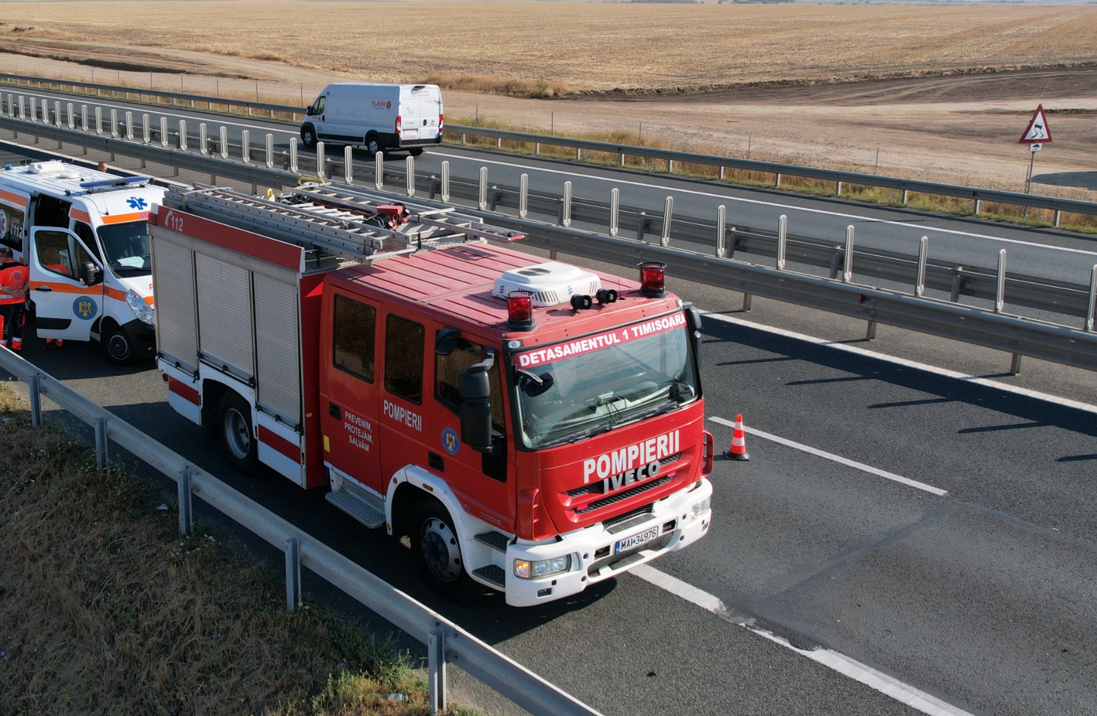 Trafic blocat pe Autostrada A1 la kilometrul 95