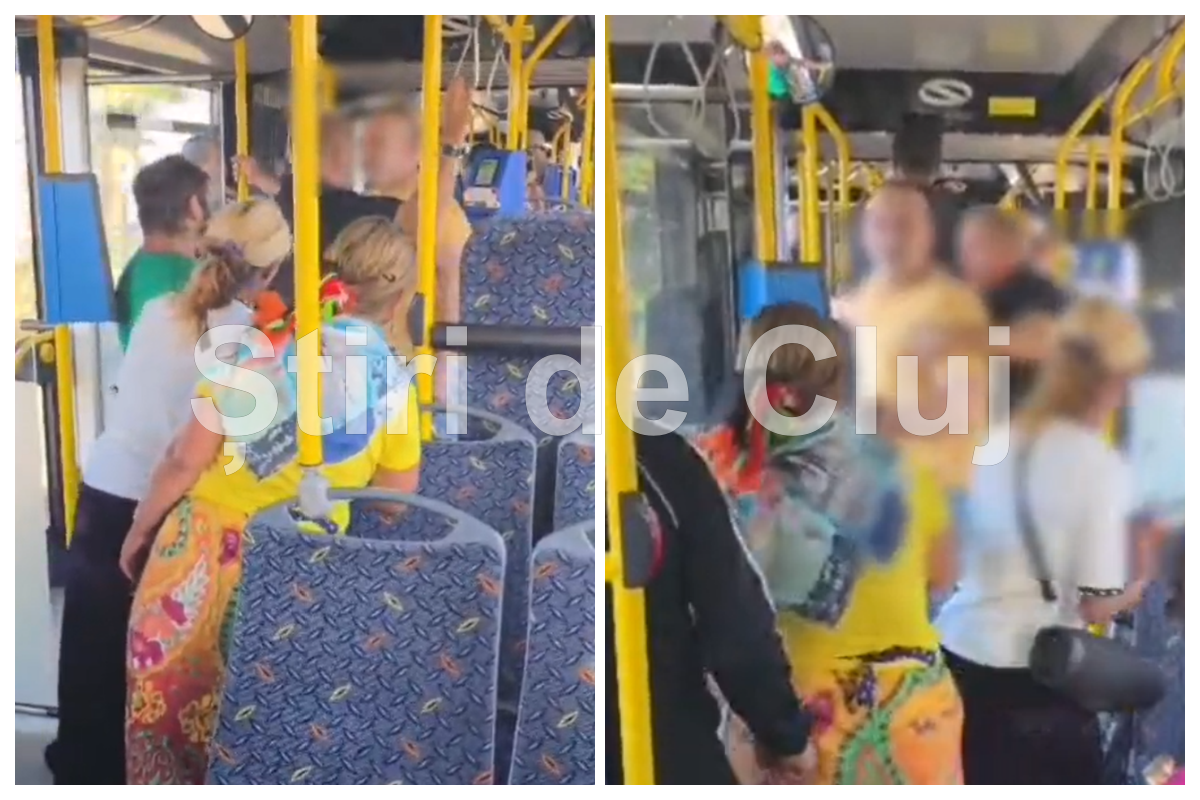 VIDEO. Scandal într-un troleibuz din Cluj! Mai multe persoane au agresat un călător, iar o femeie avea un ciocan în mână: „A primit și un pumn în față”