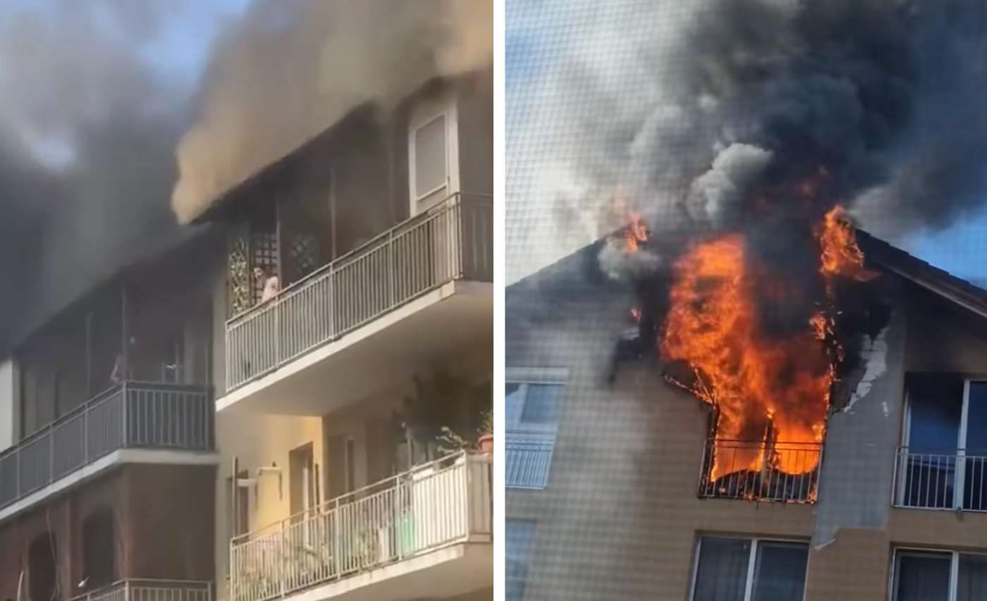 VIDEO. Imagini apocaliptice de la incendiul din Florești! Oameni care stau pe balcon cât focul se extinde deasupra lor: Pompierii au intervenit în forță