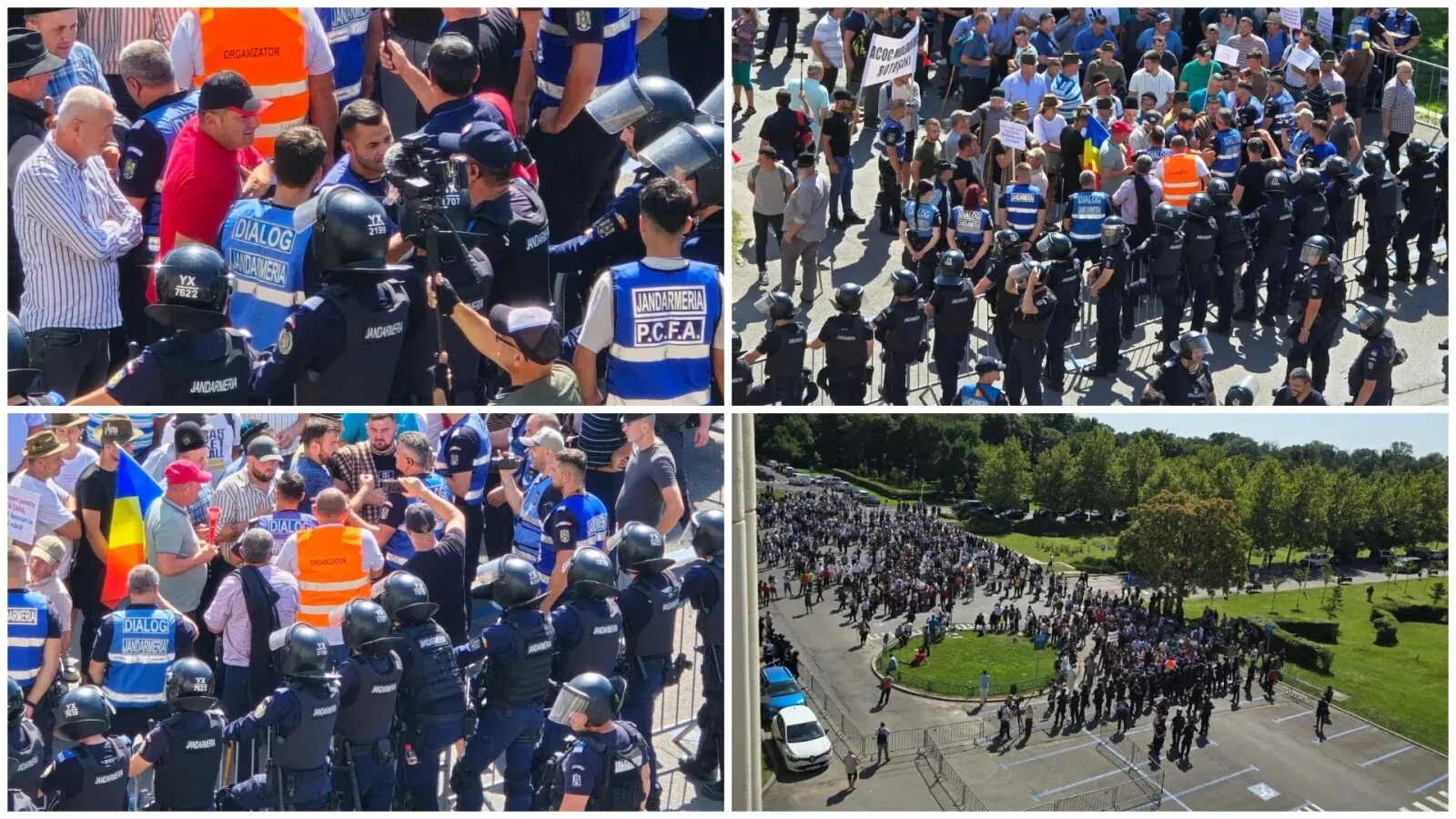 Fermierii se strâng în fața Guvernului, la un protest de amploare neautorizat