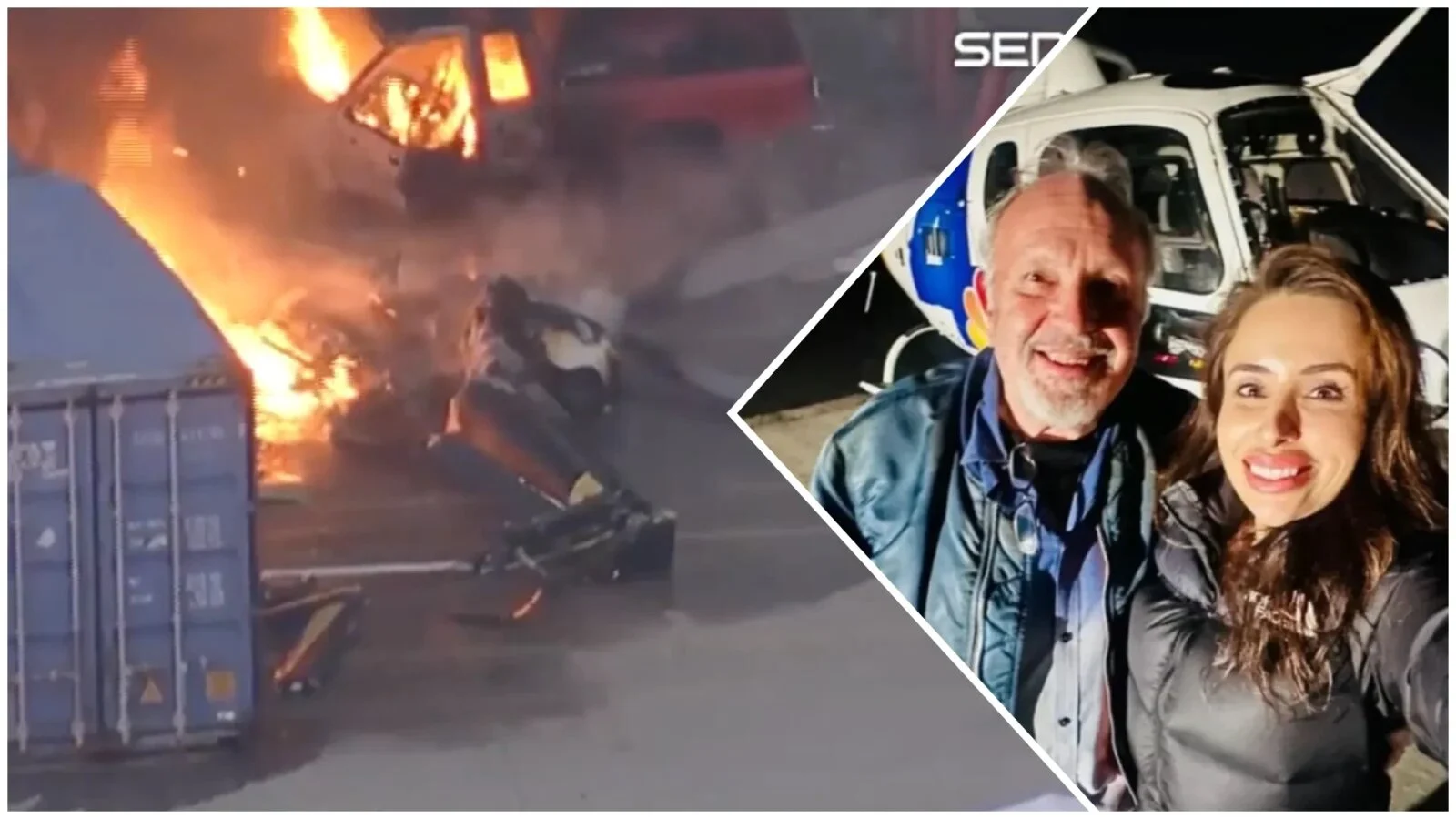 VIDEO Elicopter de presă, prăbușit în timp ce transmitea în direct de la o altă tragedie: Jurnalista, pilotul și o persoană de la sol au murit pe loc