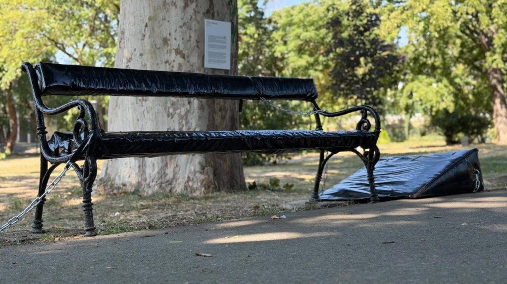O bancă în lanțuri din Parcul Botanic a stârnit un val de reacții la Timișoara / Instalația face trimitere la întâlnirile discrete ale persoanelor LGBTQ+/ „Este legitim ca o lucrare de artă să fie contestată”