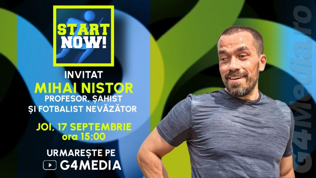 Lecția nevăzută a curajului: Povestea fascinantă a lui Mihai Nistor, profesorul nevăzător de istorie care sfidează limitele în șah, fotbal și alergare montană, astăzi pe G4Media