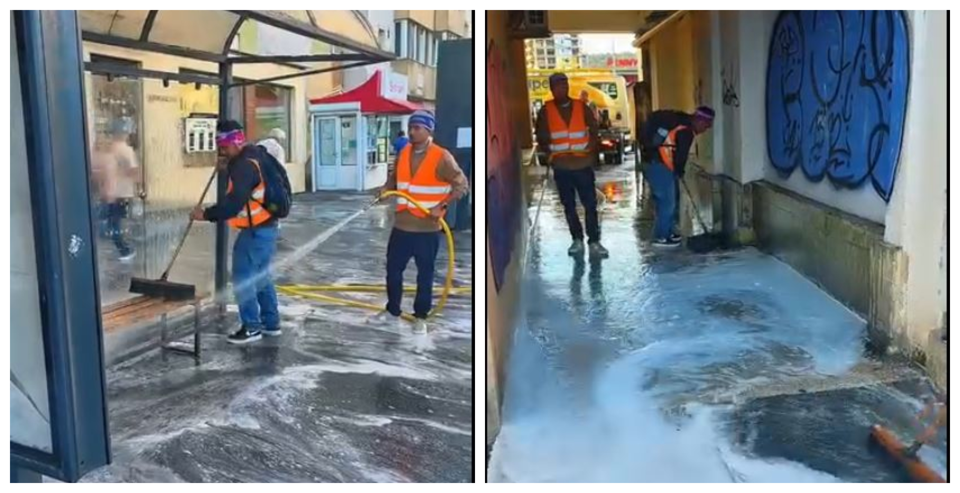 VIDEO. Curățenia de toamnă în Cluj-Napoca. Angajații de la salubritate puși la treabă de vice-primarul Tarcea, în zonele critice din oraș