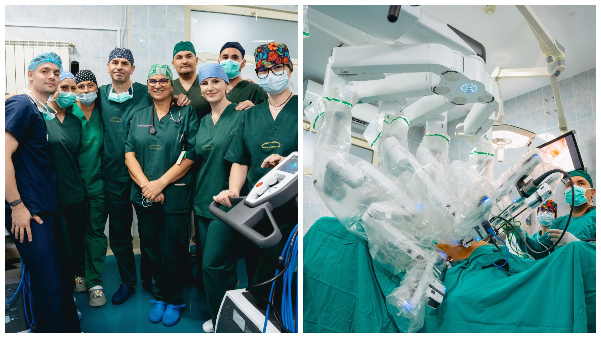 Institutul Oncologic din Cluj a ajuns la 100 de operații asistate robotic. O pacientă cu cancer de rect a beneficiat de intervenția aniversară. Felicitări!