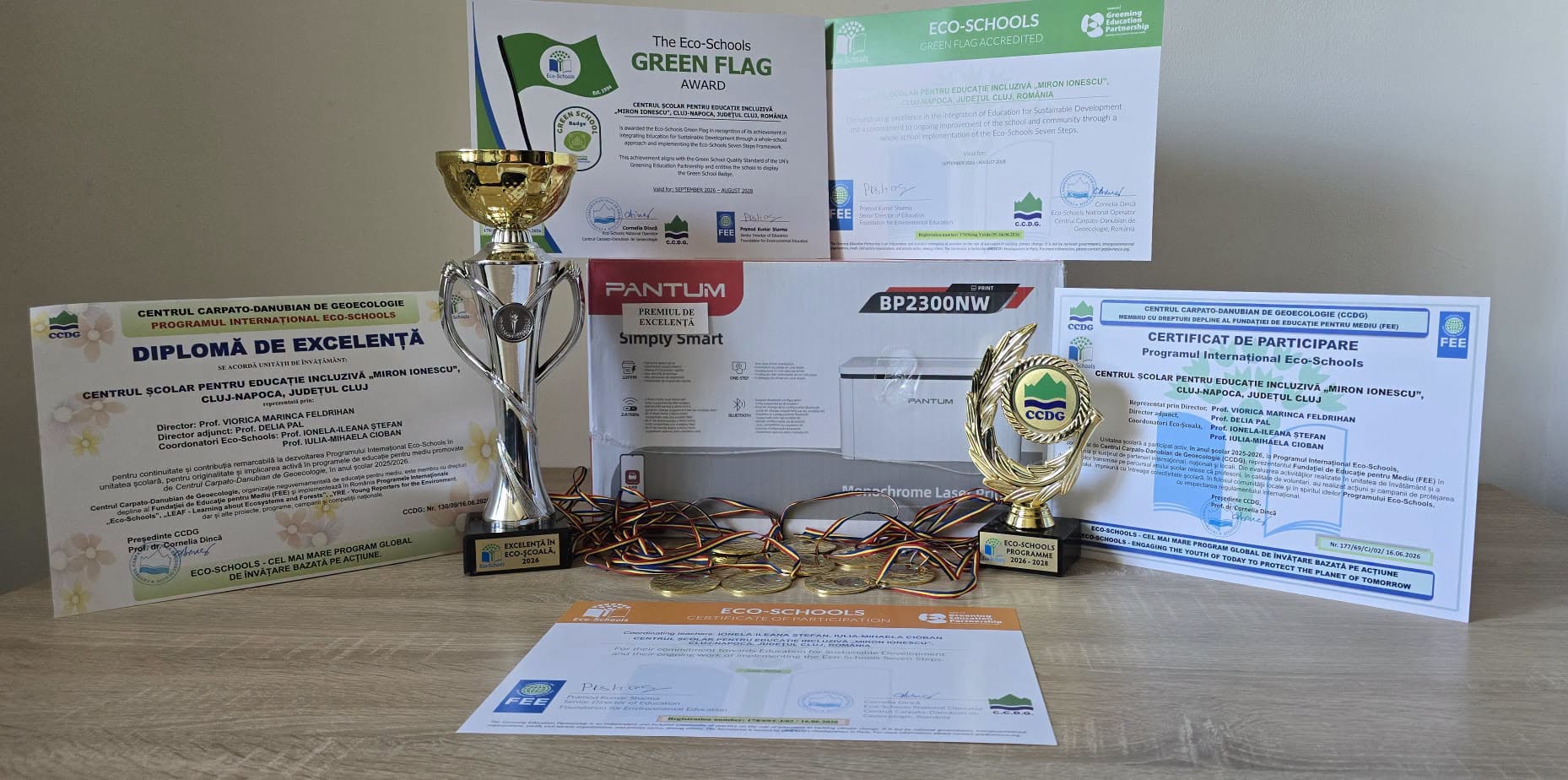 Performanță rară pentru o școală specială din Cluj-Napoca: Al optulea Steag Verde în 16 ani! Trei distincții, la nivel național
