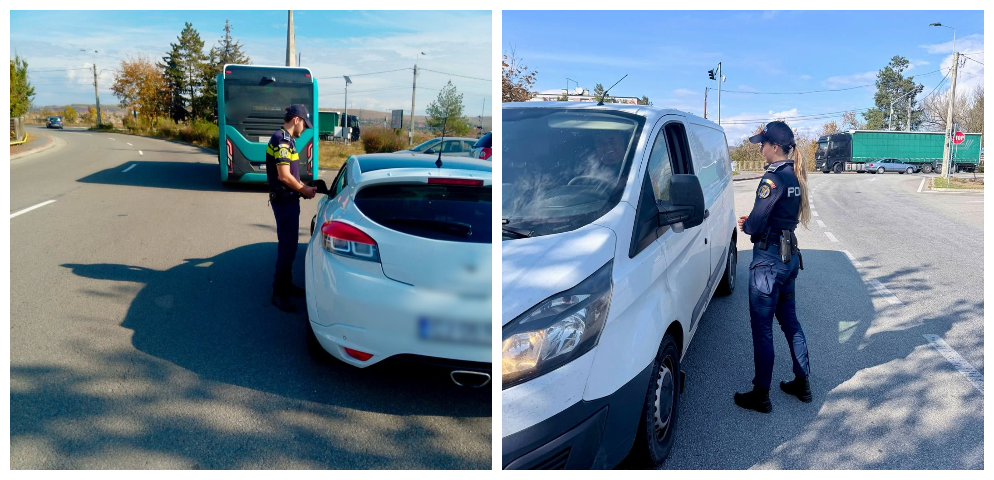 Șofer, prins din elicopter în timp ce depășea în trafic. Zeci de amenzi într-o singură zi pe drumurile din Cluj