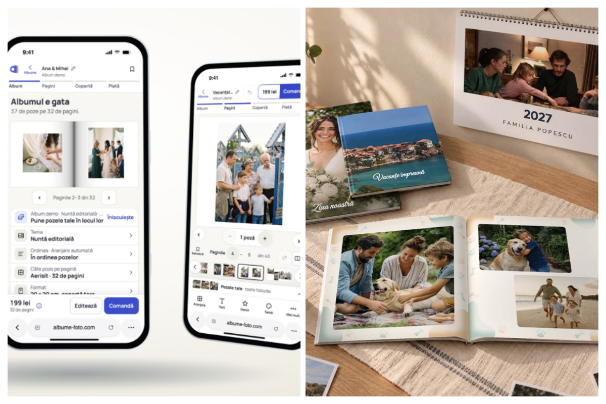 Pozele din telefon, într-un album pe care îl ții în mână: albume-foto.com își deschide editorul pe 20 noiembrie