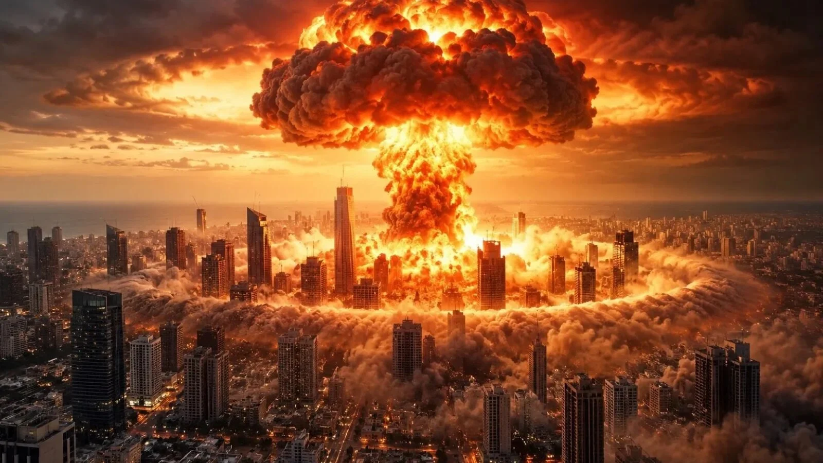 Imagine șocantă creată cu AI postată de Benjamin Netanyahu: Tel Avivul lovit de o bombă nucleară