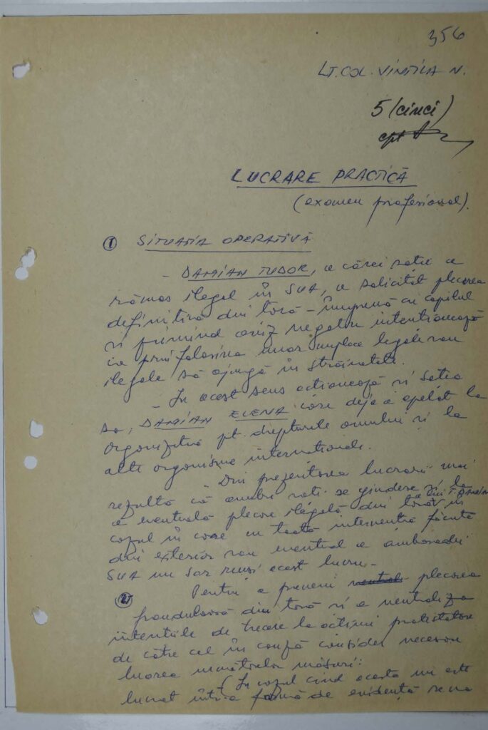 „Extemporal la represiune” / Cum erau notați ofițerii de Securitate la examenele scrise pentru prinderea românilor care voiau să fugă în Occident / ”Se va lua măsura de studiere în vederea recrutării”