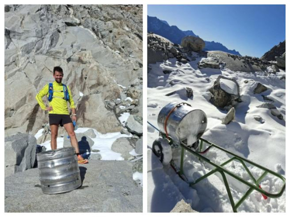 A reapărut un butoi de bere, în Alpi, la 50 de ani de când a fost pierdut / Ghețarul s-a topit ajutând la descoperirea băuturii / „Am băut berea. Era încă bună”